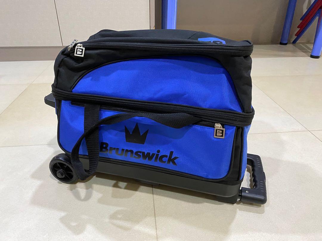 Brunswick Blitz Double Roller Bowling Bag, Blue, Sports Equipment