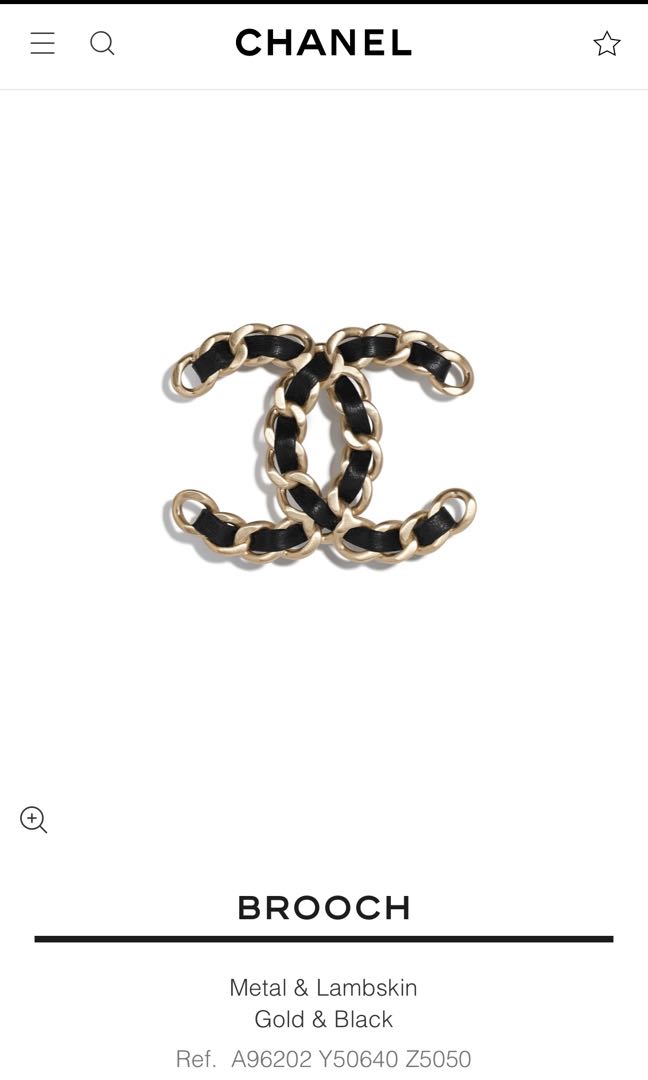 Chanel 22V Classic CC Brooch