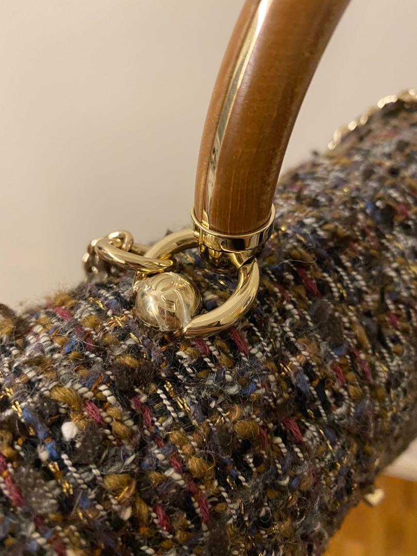 Chanel Tweed Knock on Wood Flap Bag