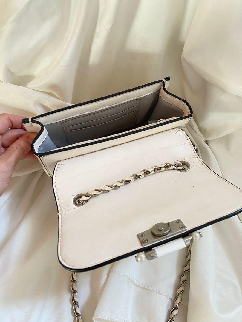Charles and keith store white sling bag