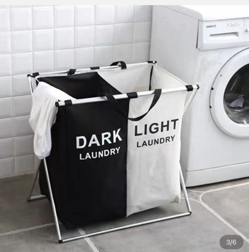 Dark Light Laundry Basket, Furniture & Home Living, Home Improvement ...