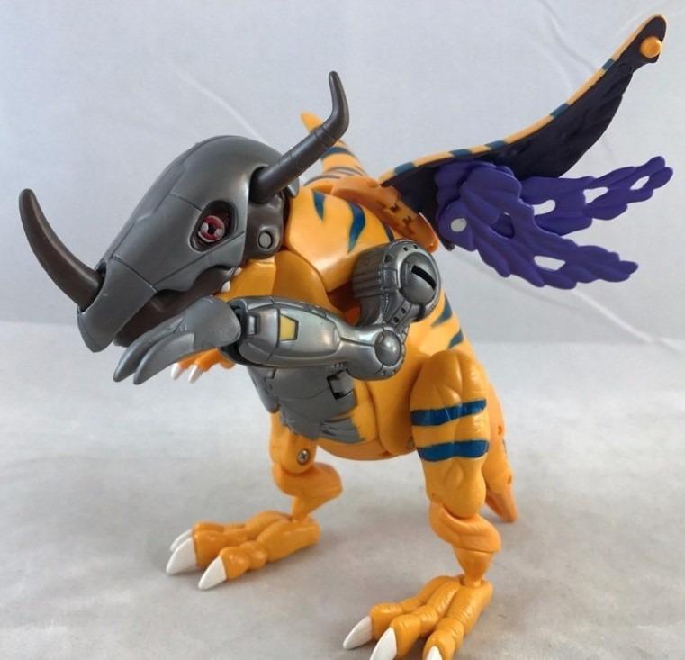 Vintage Digimon Greymon to Metal Greymon Digivolving Action Figure 1999 Bandai CNY SALE