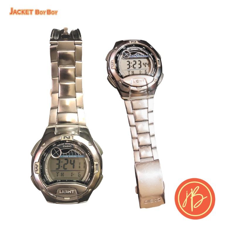 FIXED PRICE CLEARANCE SALE DIGITAL CASIO W 753D TIDE GRAPH SPORTS