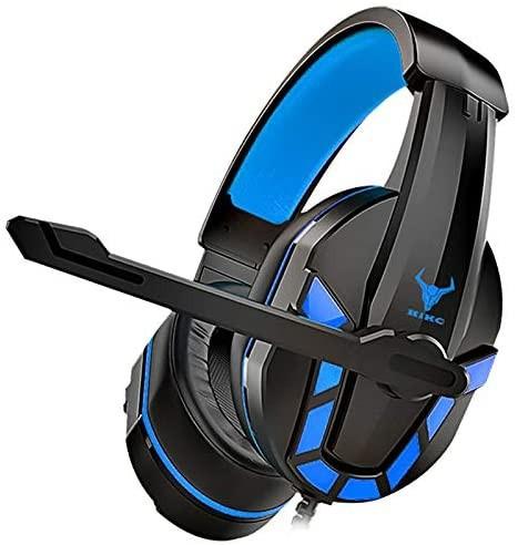 Kikc PS4 Gaming Headset with Mic for Xbox One, PS5, PC, Mobile Phone and  Notebook, Controllable Volume Gaming Headphones with Soft Earmuffs for Kid