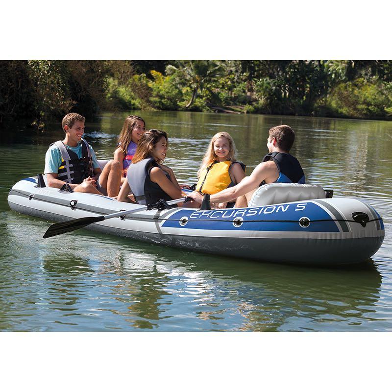 Fishing boat inflatable for five person, Sports Equipment, Fishing on  Carousell