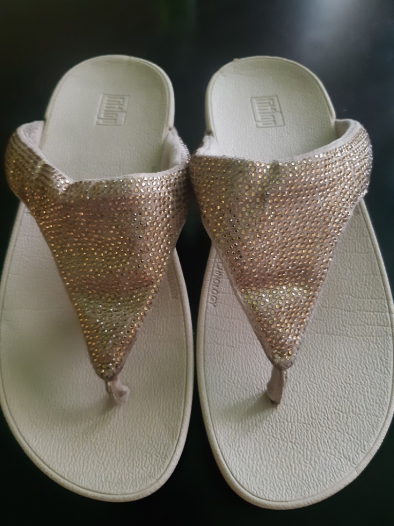fitflop gold sneakers