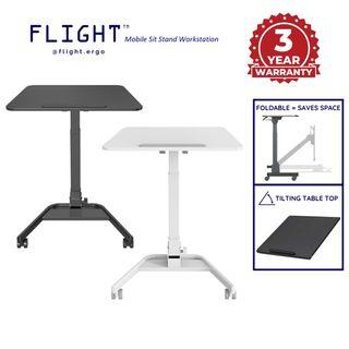 Flight™ Mobile Laptop Height Adjustable Desk Tilt and Fold Portable Sit Stand Table Standing Desk Study Desk MD-102