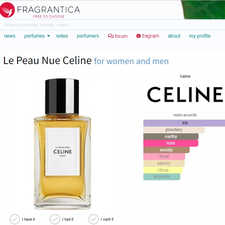 free postage MINI CELINE LA PEAU NUE EDP 10ML MINIATURE Beauty