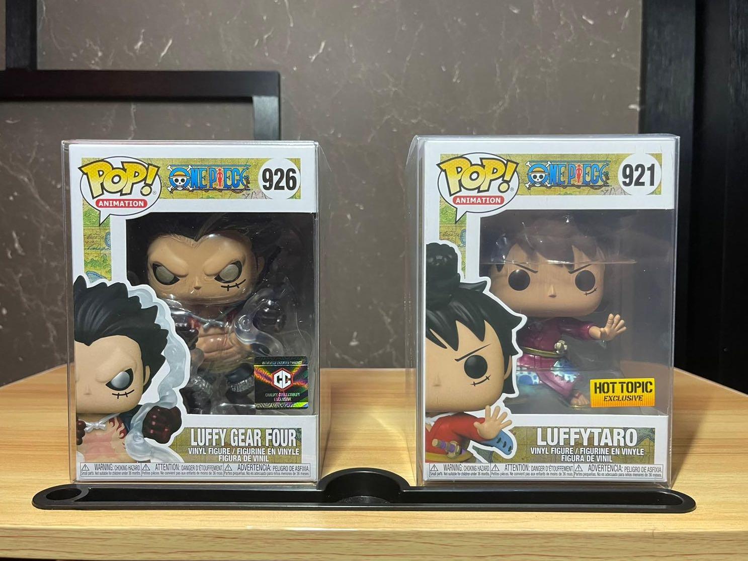 Funko Pop Animation One Piece 921 Luffytaro Hot Topic Exclusive 926 Luffy Gear Fourth Chalice Exclusive Metallic Luffy Hobbies Toys Toys Games On Carousell