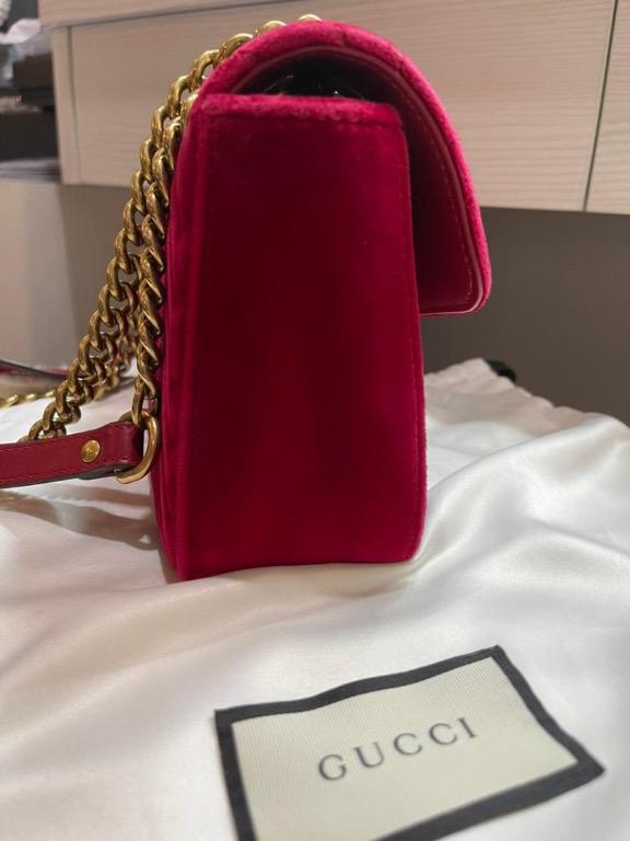 Red velvet shop gucci marmont bag