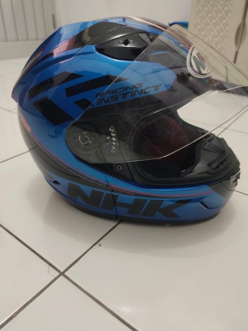 HELM FULL FACE NHK BIRU Motor di Carousell