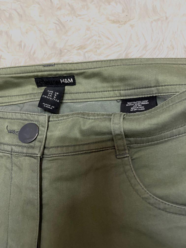 H and m top green pants