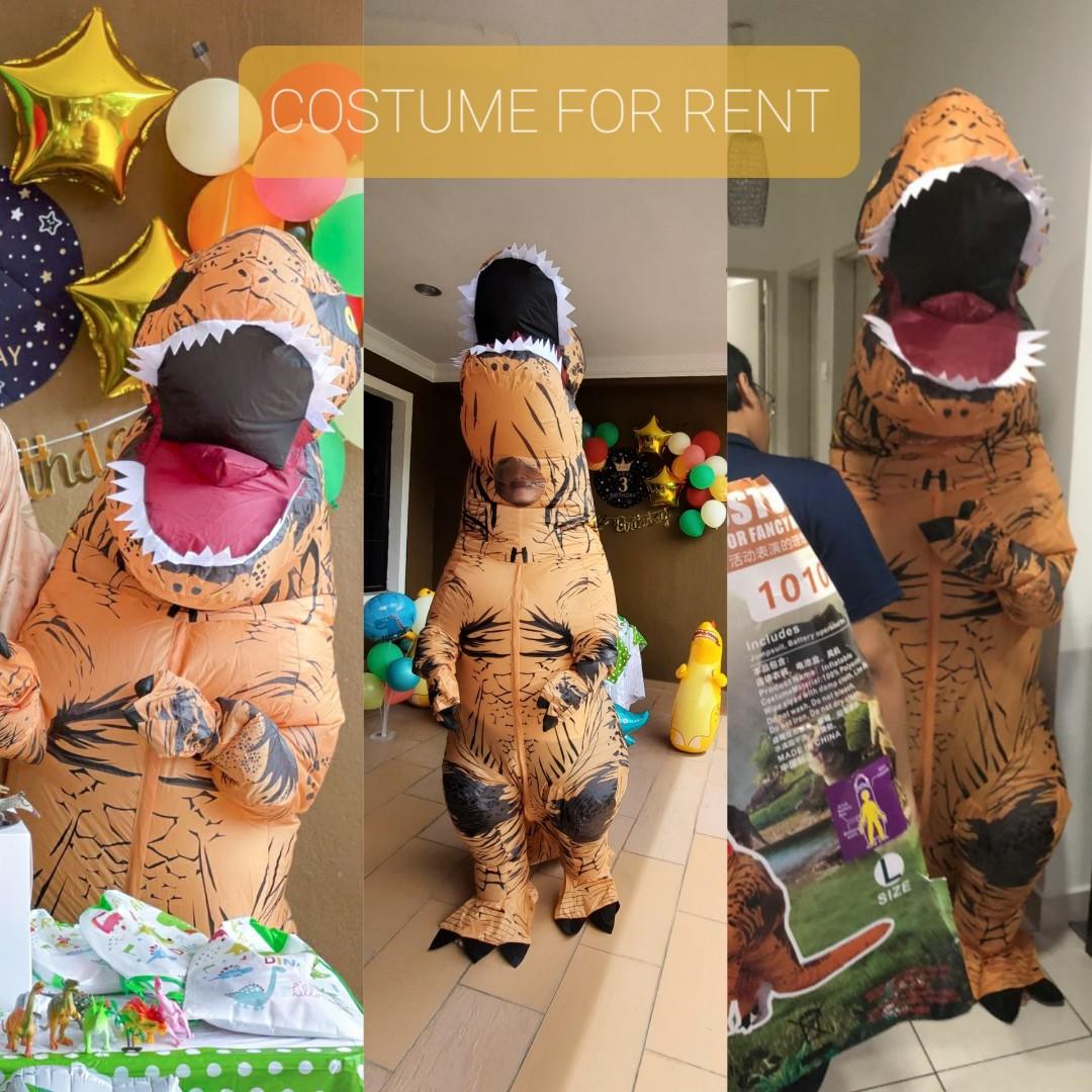 INFLATABLE TREX COSTUME FOR RENT COSTUME PARTY SURPRISE BIRTHDAY