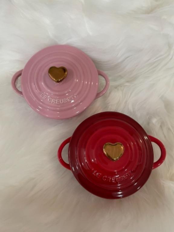 Mini Cocotte with Gold Heart Knob
