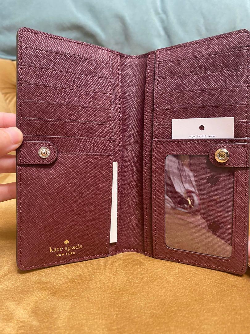Kate spade eva hot sale large slim bifold wallet