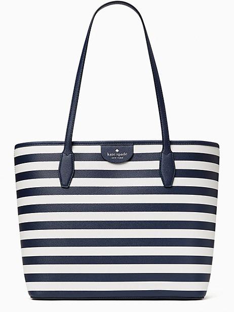 Kate Spade Lori Tote in Navy Blue White