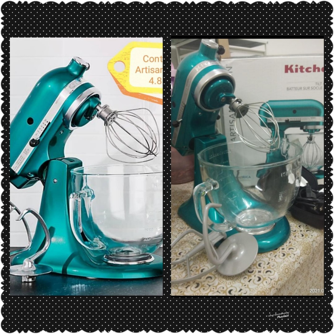 Kitchen Aid 4.8 L sea glass stand mixer, Kitchen & Appliances ...