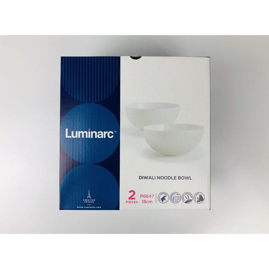 Luminarc Diwali 18cm Noodle Bowl Set (2 Pieces), Furniture & Home