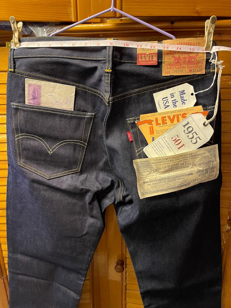 LVC Levi's 501xx 55年Big E 4420 Made in USA, 男裝, 褲＆半截裙