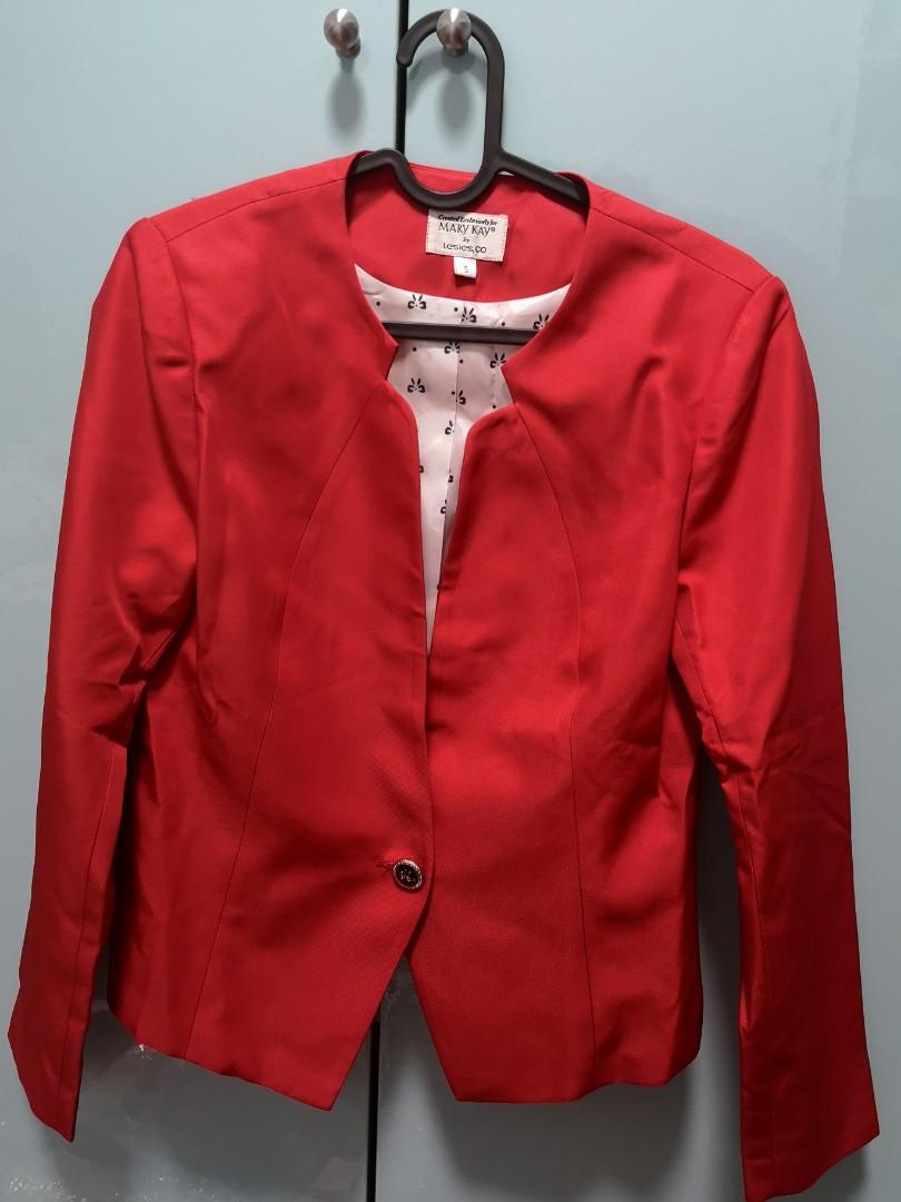Mary kay red jacket top