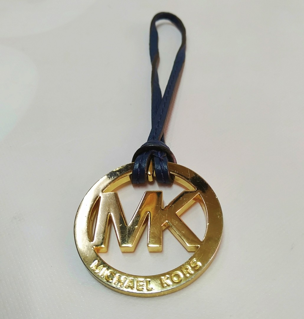 Michael Kors MK Logo Gold Tone Bag Charm Hang Tag Women s Fashion