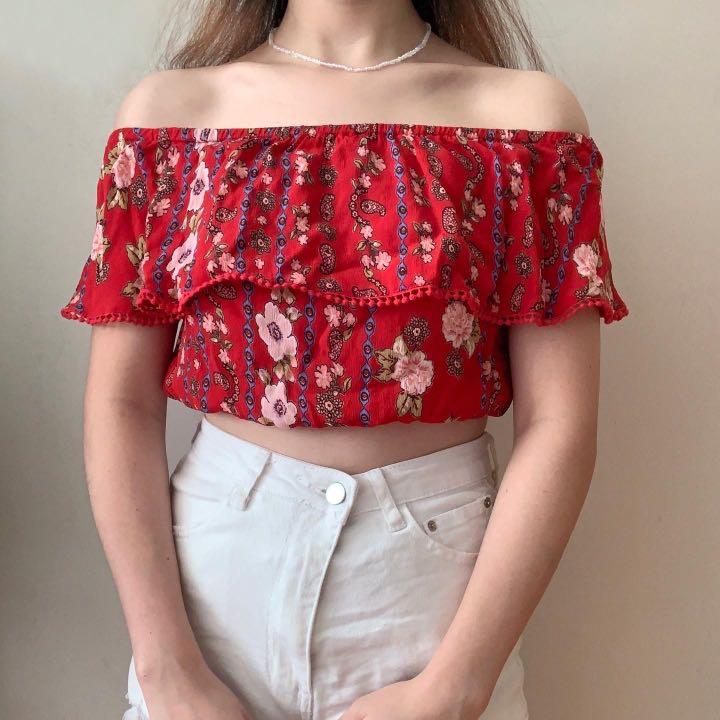 Miss selfridge sales bardot top
