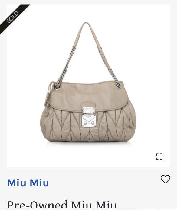 Miu Miu Matelasse Leather Shoulder Bag (SHG-29259) – LuxeDH