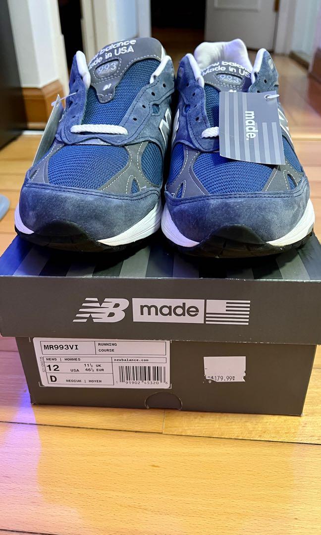 New Balance Made in USA 993 Indigo Blue US12 MR993VI