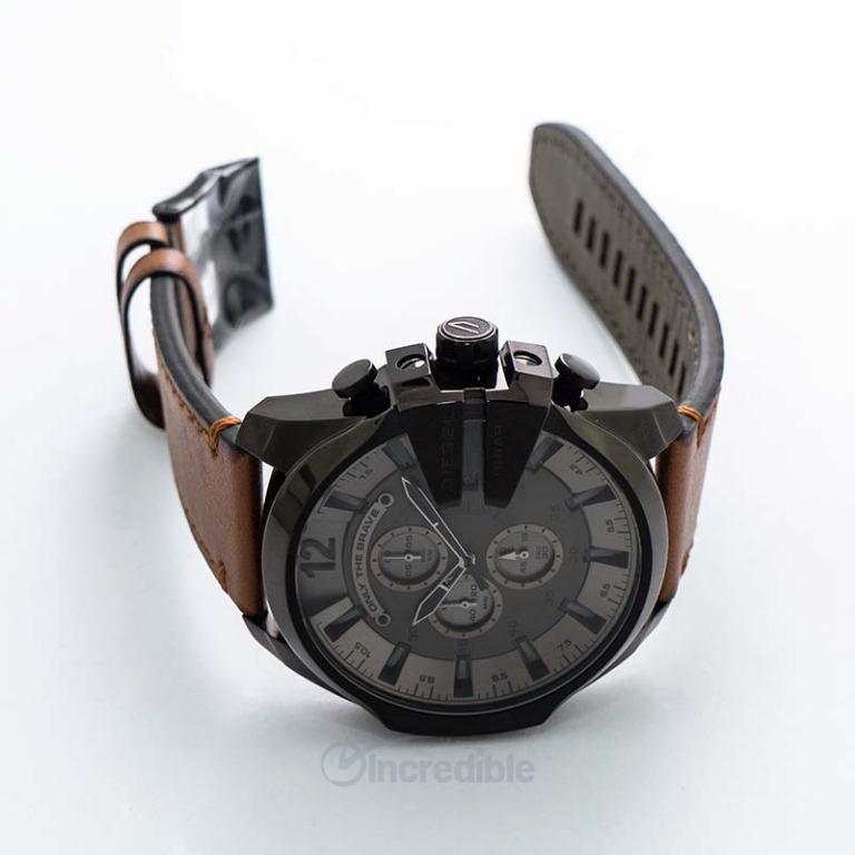 NEW Diesel Mega Chief Gray Dial Men s Watch 52mm DZ4463 Luxury