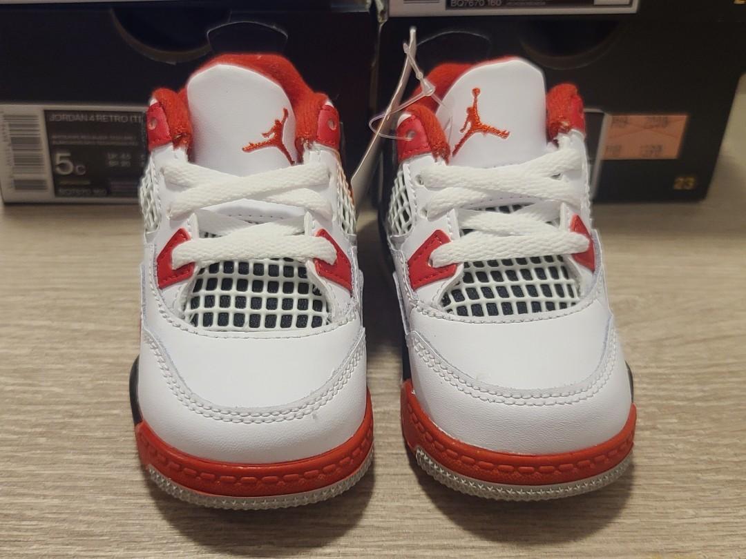 Nike Air Jordan 4 Retro Fire Red TD BQ7670 160 童裝AJ4 jordan4