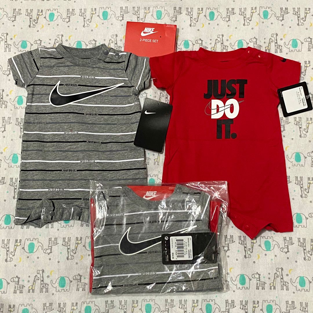 Nike Romper 2pc Set Newborn, Babies 