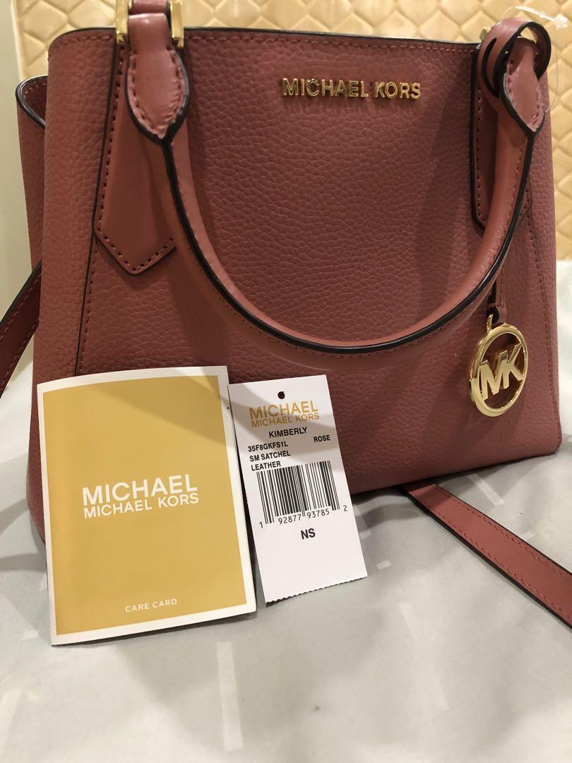 Preloved Authentic Michael Kors Kimberly Small Satchel Rose Pink