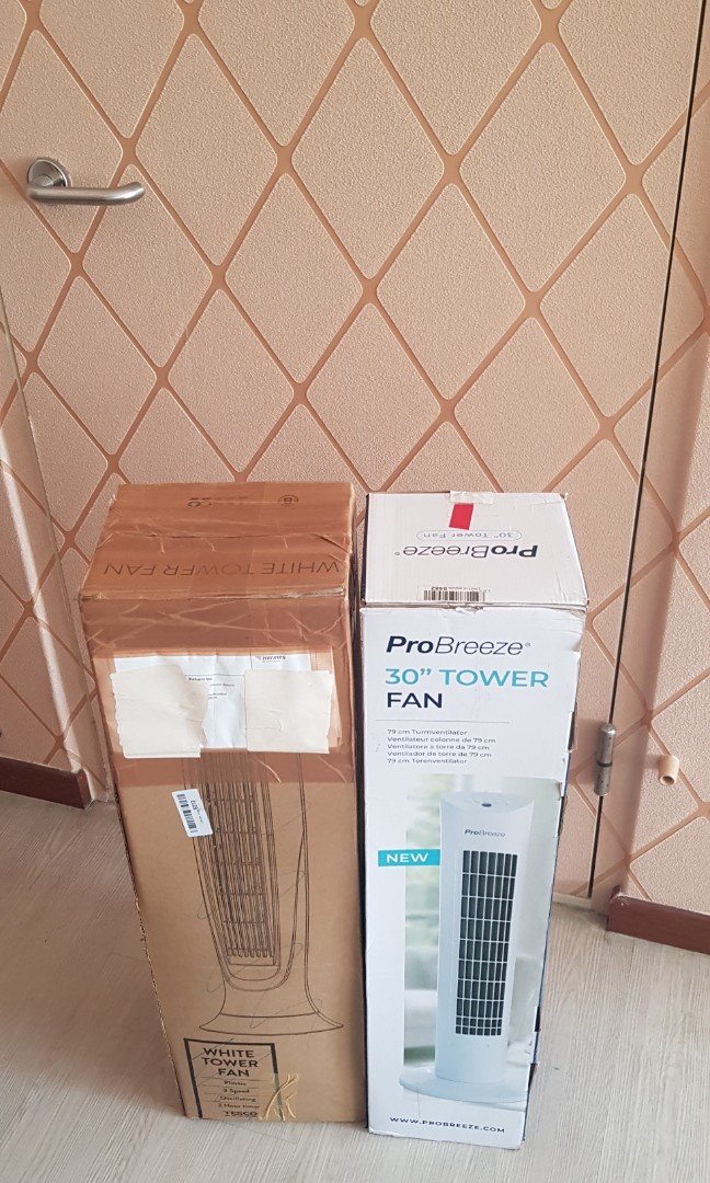 Pro Breeze Tower Fan & Tesco Tower Fan, Furniture & Home Living