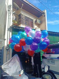 purple helium balloons