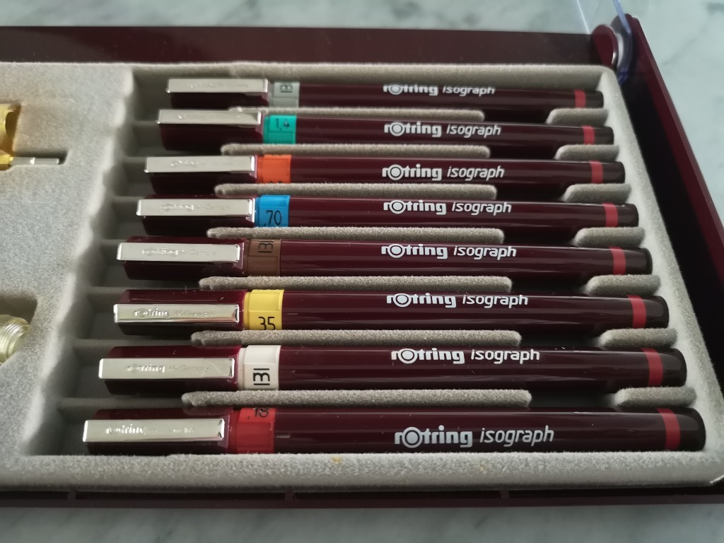 Rotring isograph 8 pen set clearance