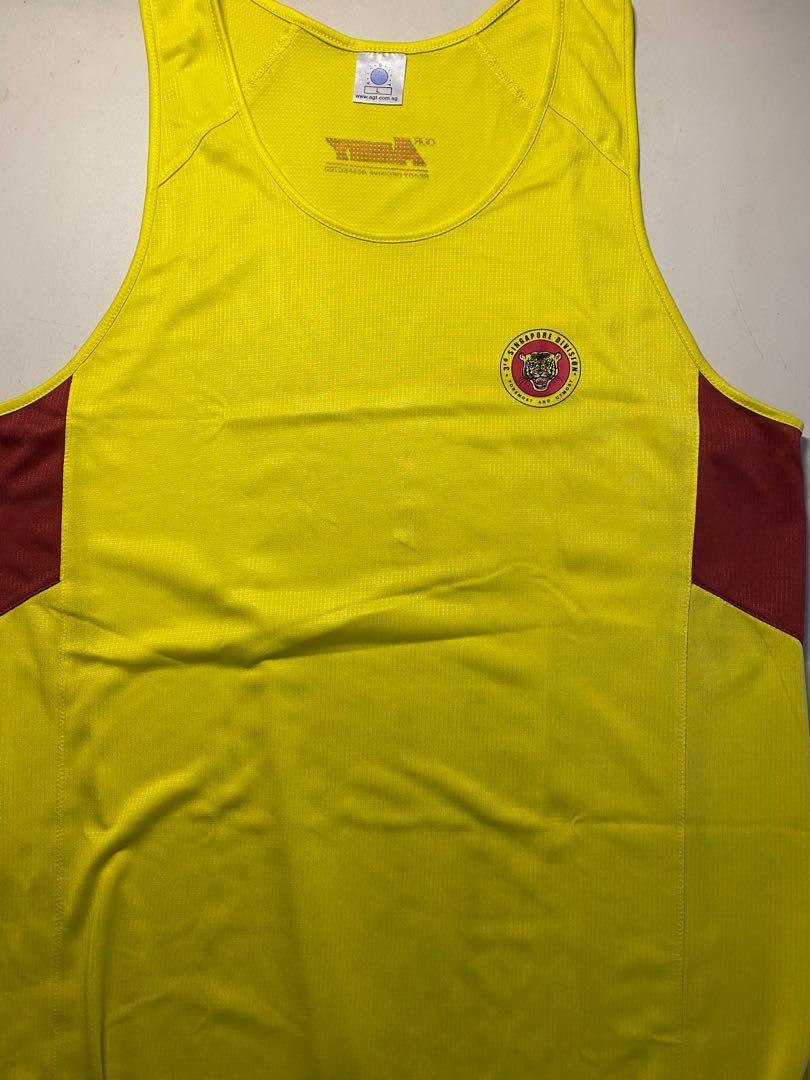 SAF yellow singlet (L size), Men's Fashion, Activewear on Carousell