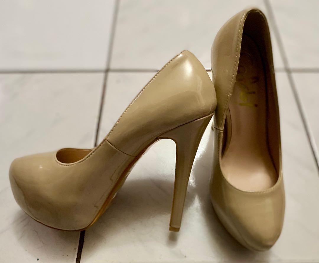 So Fab Nude Platform 5 1 2 Heels Joseph Casual formal office cream