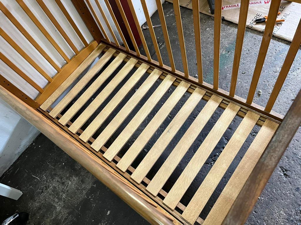 Solid Wood Katil Baby Cot Wheels, Babies & Kids, Baby Nursery & Kids