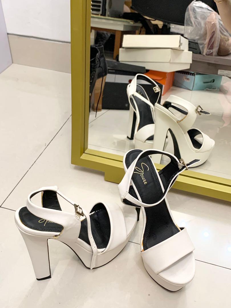 Spurr white heels top