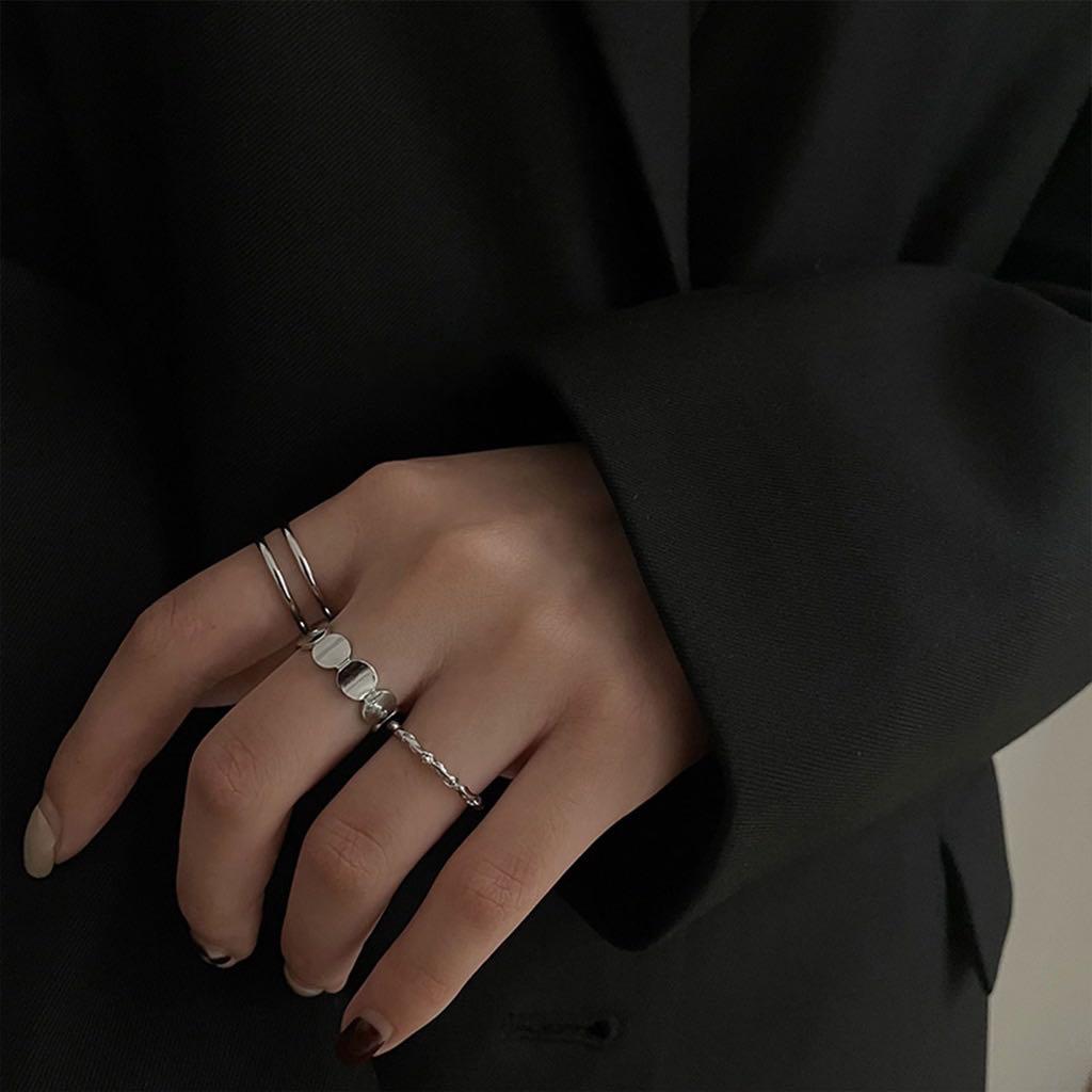 Cheap silver new arrivals ring set