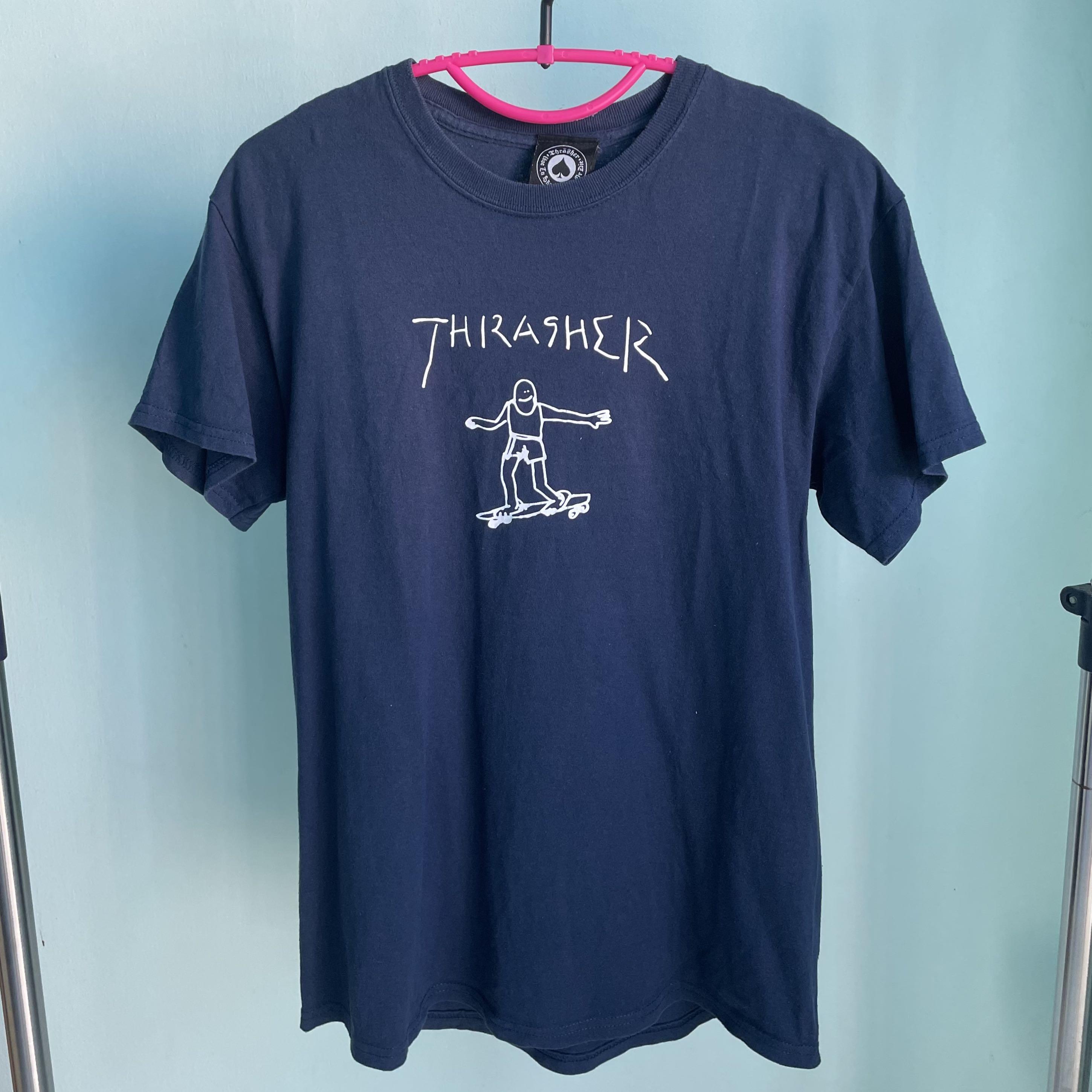 Thrasher T-Shirt in Blue, Men's Fashion 