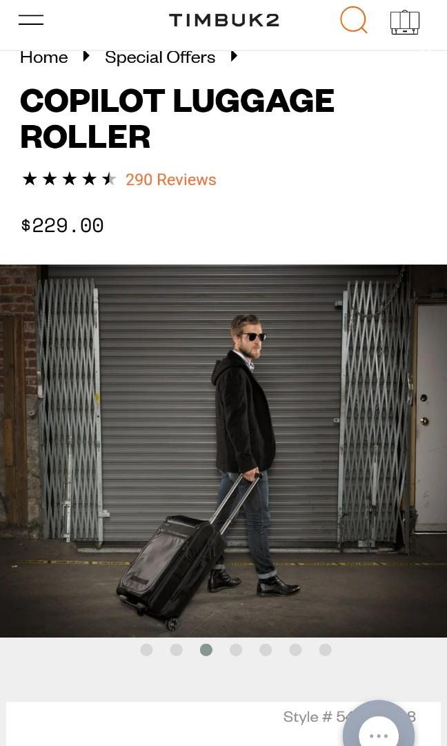 Timbuk2 20" CoPilot Glitch Carryon Cabin Luggage with Skateboard Wheels & Lifetime Warranty