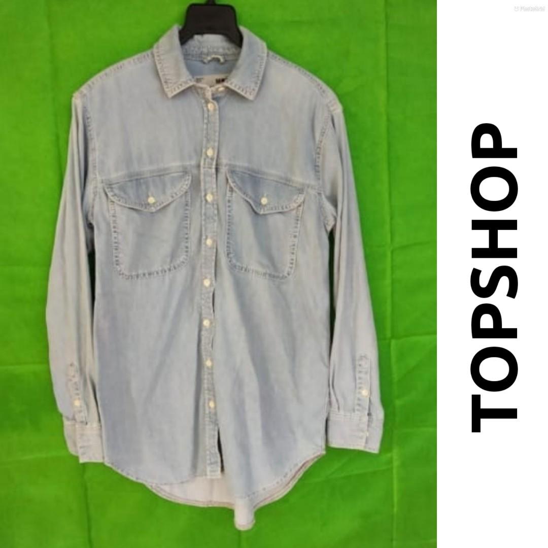 TOPSHOP denim shirt, Fesyen Wanita 
