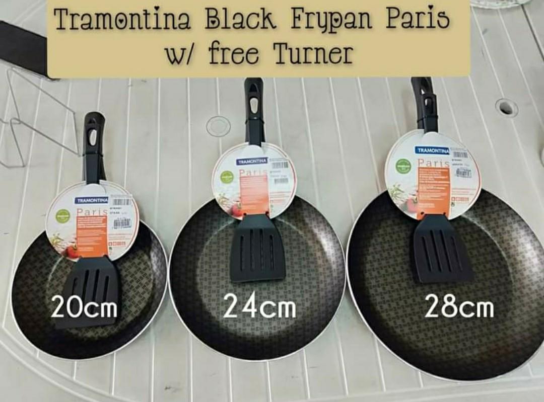 Tramontina Frypan Paris (Category: Cookware & Accessories) located in Manila. Submitted by JBAL.GEN.MDSE (Listing ID 1135662198, Image 1). Description: Take all for ₱ 2,900 only 20cm php: 800 24cm php: 1,000 28cm php: 1,300.