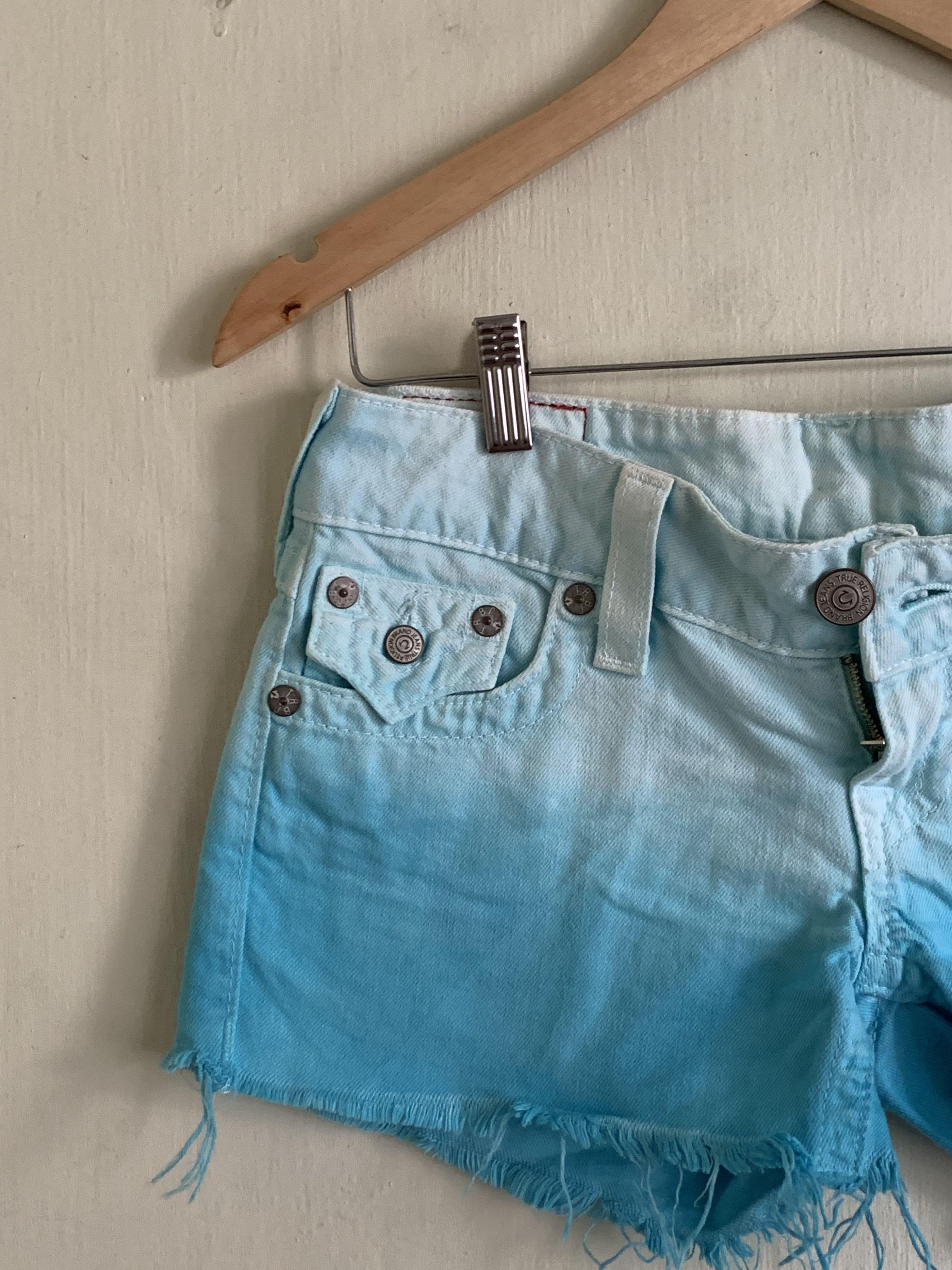 TRUE RELIGION ombre short (mid waist 