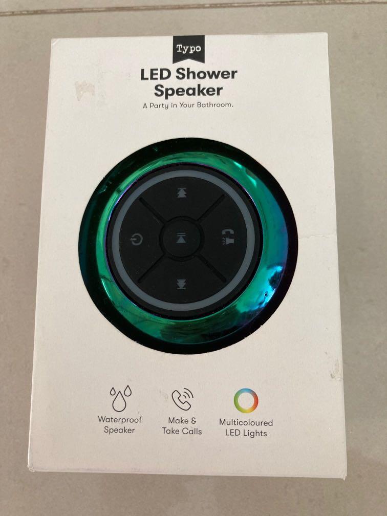 Typo LED Shower Speaker, Mobile Phones & Gadgets, Other Gadgets on Carousell