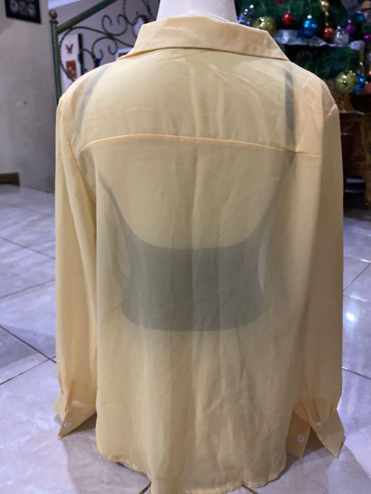 [WANITA] Korean Yellow Shirt