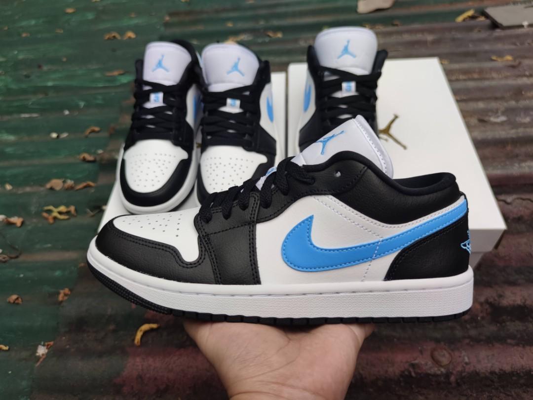 jordan 1 low black university blue