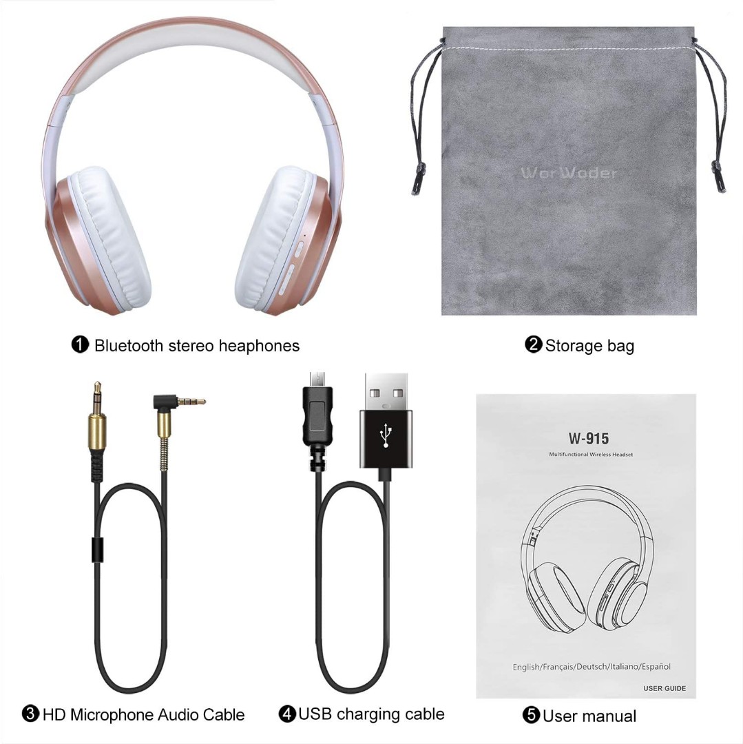 Worwoder headphones on sale manual