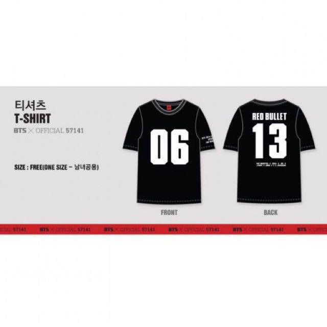 wts bts the red bullet official shirt, Hobbies & Toys, Memorabilia 
